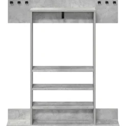 vidaXL Wandgemonteerde hengelhouder Bewerkt hout 93 x 12 x 103 cm