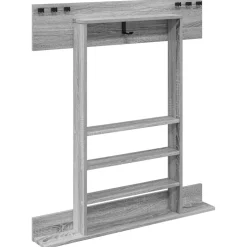 vidaXL Wandgemonteerde hengelhouder Bewerkt hout 93 x 12 x 103 cm