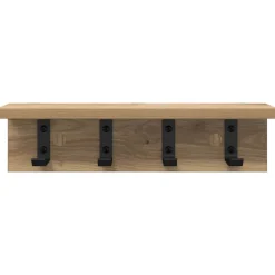 vidaXL Wandgemonteerde kapstok Muurmontage Artisan Eiken Bewerkt hout