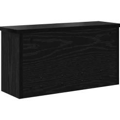vidaXL Wandgemonteerde kapstok Muurmontage Zwart Eiken 50 x 16 x 26 cm