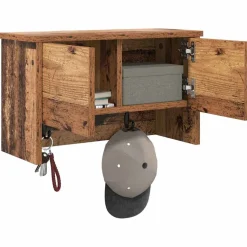 vidaXL Wandgemonteerde kapstok Muurmontage Oudhout 50 x 20 x 30 cm