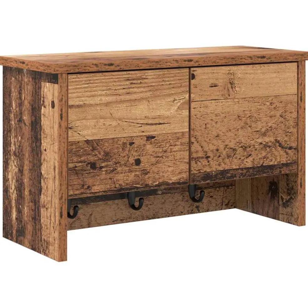 vidaXL Wandgemonteerde kapstok Muurmontage Oudhout 50 x 20 x 30 cm