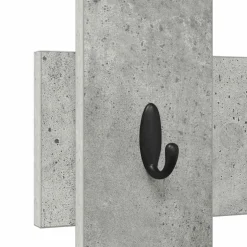 vidaXL Wandgemonteerde kapstok Muurmontage Beton Grijs 60 x 3 x 82 cm