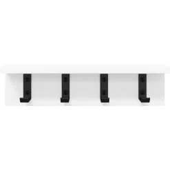vidaXL Wandgemonteerde kapstok Muurmontage Wit 40 x 10,5 x 10,5 cm