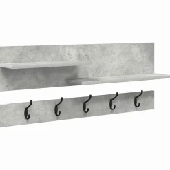 vidaXL Wandgemonteerde kapstok Muurmontage Beton Grijs 90 x 15 x 36 cm