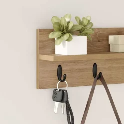 vidaXL Wandgemonteerde kapstok Muurmontage Artisan Eiken Bewerkt hout