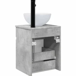 vidaXL Wandgemonteerde wastafelmeubel Betongrijs 39 x 35 x 63 cm