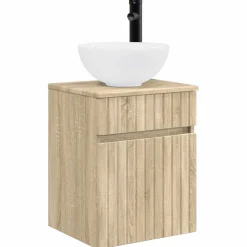 vidaXL Wandgemonteerde wastafelmeubel Sonoma Eiken 39 x 41 x 64,5 cm