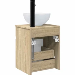 vidaXL Wandgemonteerde wastafelmeubel Sonoma Eiken 39 x 41 x 64,5 cm
