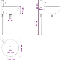vidaXL Wandgemonteerde wastafelmeubel Sonoma Eiken 39 x 41 x 64,5 cm