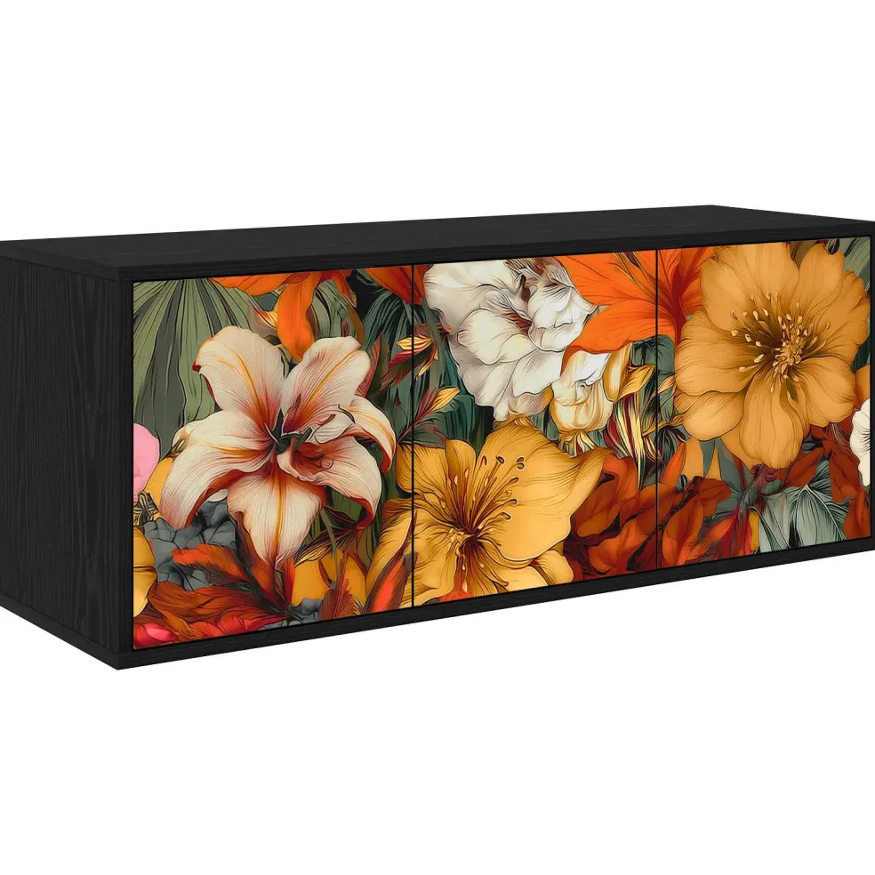 vidaXL Wandgemonteerd tv-meubel GENNEP 102 x 33 x 40 cm Zwart eiken