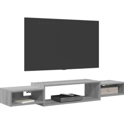 vidaXL Wandgemonteerd tv-meubel Muurmontage Grijs Sonoma
