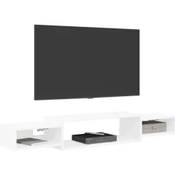 vidaXL Wandgemonteerd tv-meubel Muurmontage Wit 140 x 28 x 21 cm