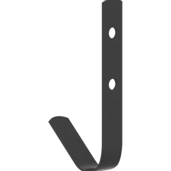 vidaXL Wandhaken 12 st J-vormig staal zwart