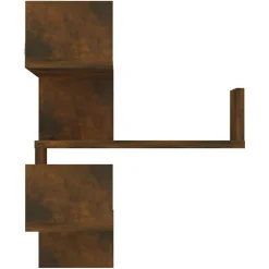 vidaXL Wandhoekplanken Muurmontage Gerookt eiken 40 x 40 x 49,5 cm