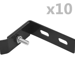 vidaXL Wand hoekverbinding 10 sets antraciet