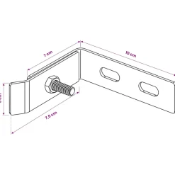 vidaXL Wand hoekverbinding 10 sets antraciet
