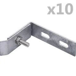 vidaXL Wand hoekverbinding 10 sets zilverkleurig