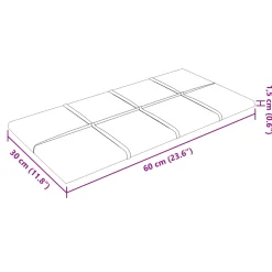 vidaXL Wandhoofdbord 12 st Geel Fluweel