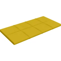 vidaXL Wandhoofdbord 12 st Geel Fluweel