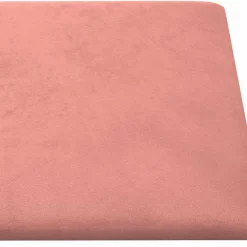 vidaXL Wandhoofdbord 12 st Roze Fluweel