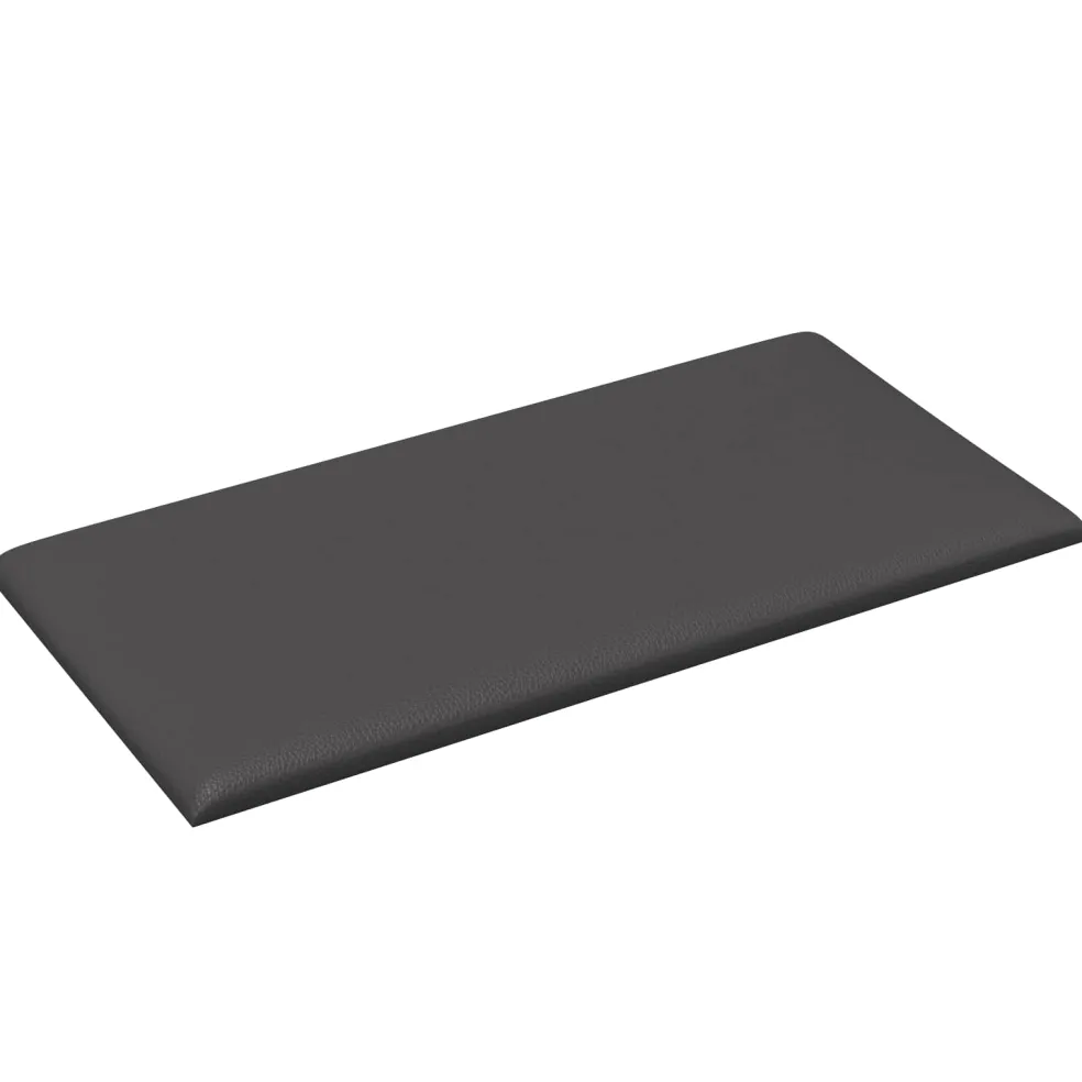 vidaXL Wandhoofdbord 12 st 30 x 15 cm Grijs Stof