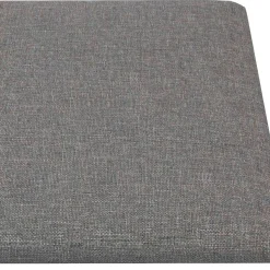 vidaXL Wandhoofdbord 12 st 30 x 15 cm Lichtgrijs Stof