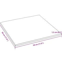vidaXL Wandhoofdbord 12 st 30 x 30 cm Zwart Stof