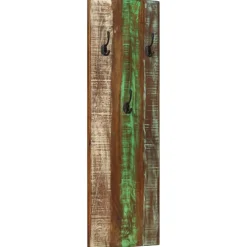 vidaXL Wandkapstokken 2 st 36x3x110 cm massief gerecycled hout