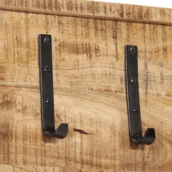 vidaXL Wandkapstok met 5 haken massief mangohout