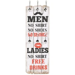 vidaXL Wandkapstok met 6 haken MEN LADIES 120x40 cm