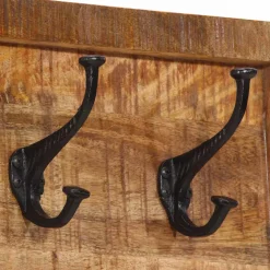 vidaXL Wandkapstok met 5 haken massief mangohout