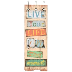 vidaXL Wandkapstok met 6 haken LE LIFE 120x40 cm