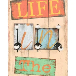 vidaXL Wandkapstok met 6 haken LE LIFE 120x40 cm