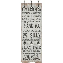 vidaXL Wandkapstok met 6 haken THANK YOU 120x40 cm