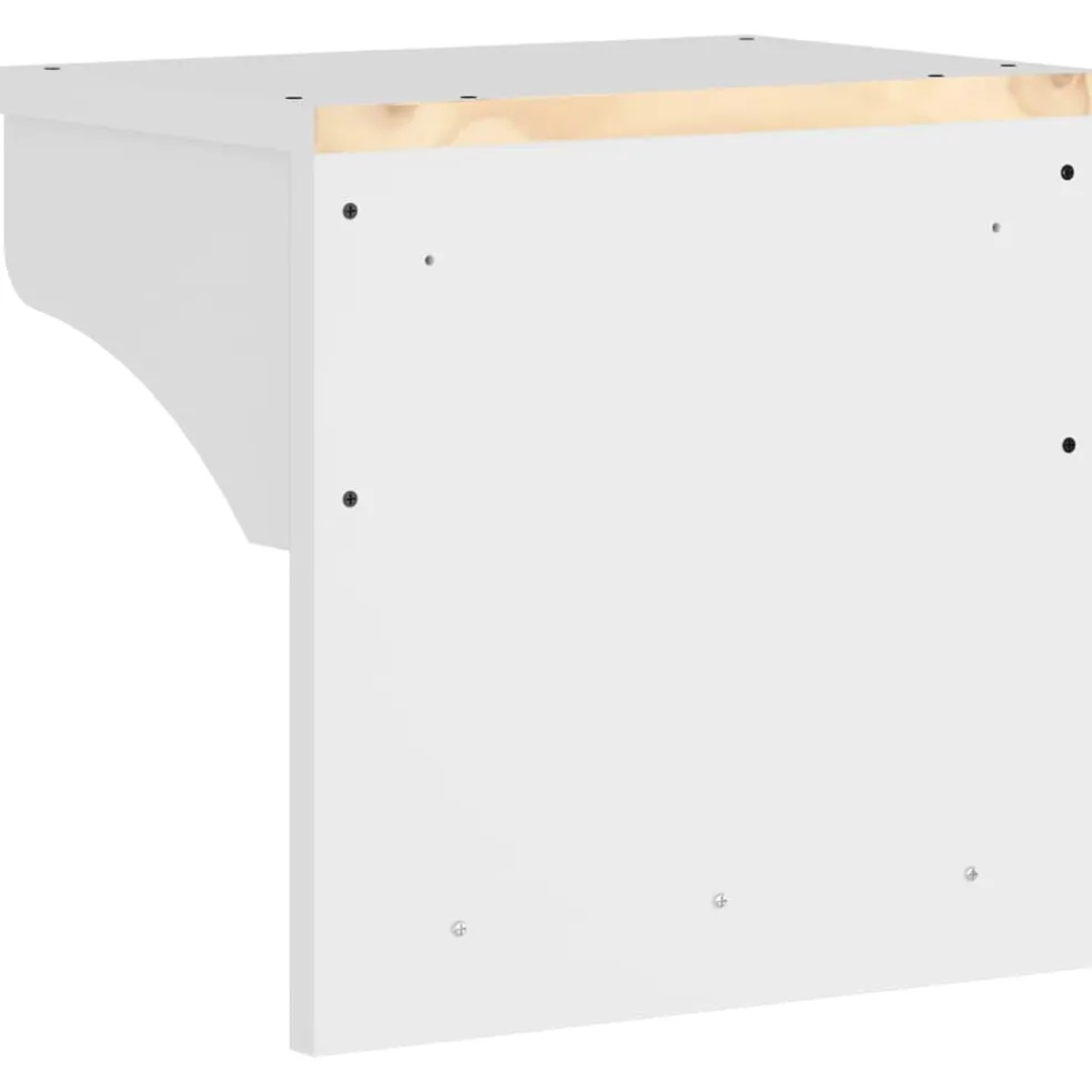 vidaXL Wandkapstok SANDNES wit 43x30x42 cm massief grenenhout