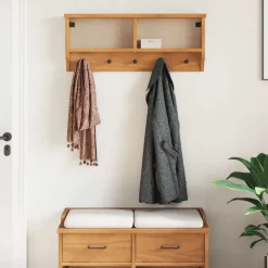vidaXL Wandkapstok SANDNES 87x12x35 cm massief grenenhout
