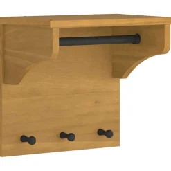 vidaXL Wandkapstok SANDNES 43x30x42 cm massief grenenhout