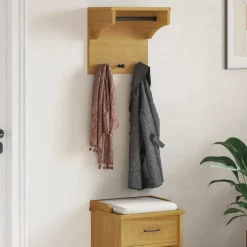vidaXL Wandkapstok SANDNES 43x30x42 cm massief grenenhout