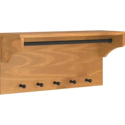 vidaXL Wandkapstok SANDNES 87x30x42 cm massief grenenhout