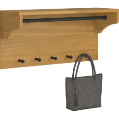 vidaXL Wandkapstok SANDNES 87x30x42 cm massief grenenhout