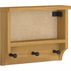 vidaXL Wandkapstok SANDNES 45x12x35 cm massief grenenhout