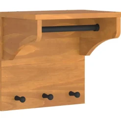 vidaXL Wandkapstok SANDNES 43x30x42 cm massief grenenhout