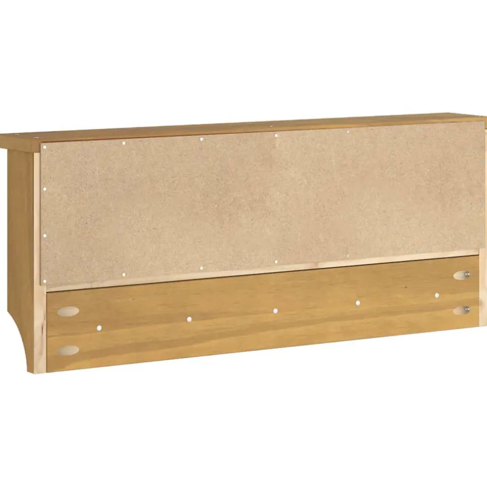 vidaXL Wandkapstok SANDNES 87x12x35 cm massief grenenhout