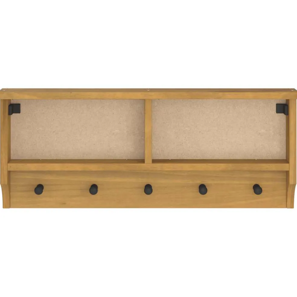 vidaXL Wandkapstok SANDNES 87x12x35 cm massief grenenhout