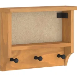 vidaXL Wandkapstok SANDNES 45x12x35 cm massief grenenhout