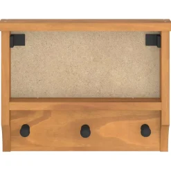 vidaXL Wandkapstok SANDNES 45x12x35 cm massief grenenhout