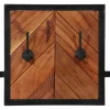 vidaXL Wandkapstok 90x1x35 cm massief acaciahout en ijzer
