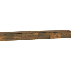 vidaXL Wandkasten 2 st 102x30x20 bewerkt hout gerookt eikenkleurig