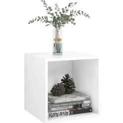 vidaXL Wandkasten 2 st 37x37x37 cm bewerkt hout wit